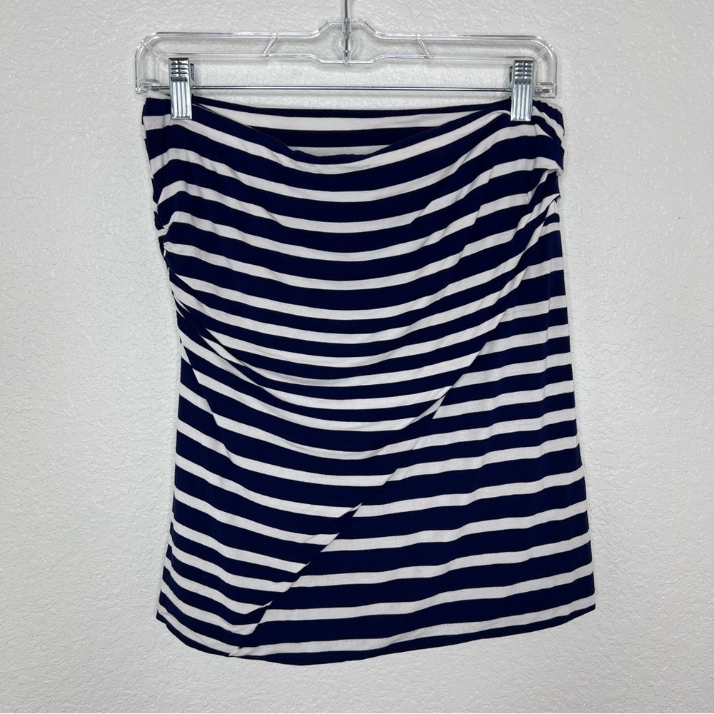 Cabi 789 Blaine Tube Top or Skirt Women's Size Navy Blue & White Striped - Picture 4 of 7